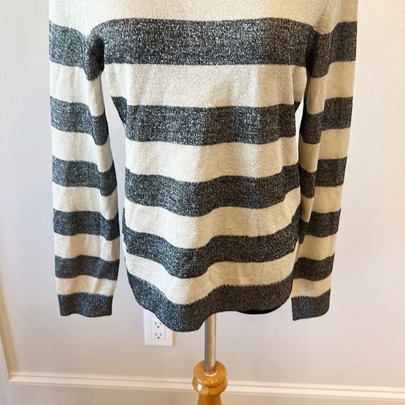 Hugo Boss Fiorelly Striped Mock Neck Sweater - Picture 8 of 13